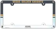 NHL Vegas Golden Knights Plastic Full Color Style License Plate Frame, One Size, Team Color