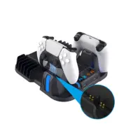 For PS5 Slim Host Game Console Controller Cooling Base Stand Charging Dock