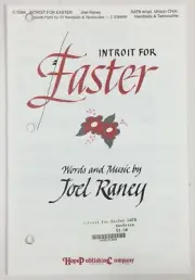Introit For Easter SATB Choir Handbells Tambourine Piano Sheet Music Joel Raney