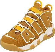 [Nike] Kids Boy's Air More Uptempo (Big Kid) Wheat/White/Pollen/Gum Light Brown 6.5 Big Kid M