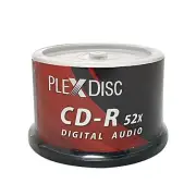 50 Pack Music CD-R Discs Media for Audio MP3 Data Recordable Spindle Blank