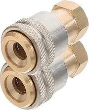 Generic 2pcs Tire Air Chuck Adapter Heavy Duty Brass Quick Release Locking Valve for Air Compressor Durable Tire Inflator Connector for Efficient Inflation Tasks