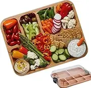 Cheese Board - Charcuterie Boards with Lid - Practical Wooden Kitchen Accessories, Portable Kitchenware for Wedding, Birthday, Housewarming