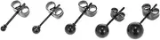 [YaSao] Surgical Stainless Steel Round Ball Ear Studs Earrings 5 Pair Set Assorted Sizes Women