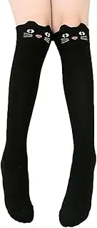 [BOWKITE] Girls Knee High Sock,Cotton Catroon Animal Bear Cat Fox Over Calf Stockings