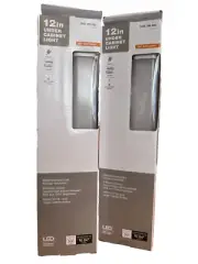 (2-Pack) 12 in. Plug-In White Integrated LED Linkable Under Cabinet Light