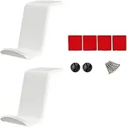 2 Pcs Gaming Accessories with Cable Clips Controller Holder Display Case Multifunction Game Desks Accessory Headphone Rack, White