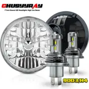 DOT Approved 7" inch Round LED Headlights Hi/Lo Beam For Jeep Wrangler JK TJ CJ