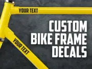2x Custom Bike Decals - 2x Personalized Bike Frame Decals - Bicycle Decals