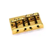 KD By AxLabs Vintage Style Bass Bridge - 5-Screw, 4-String - Gold