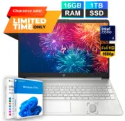 HP Pavillon Laptop 15.6 FHD Office 2024 6-Core Intel i3 16GB RAM 1TB SSD Win Pro