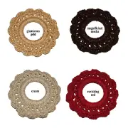 Handmade Crochet Set of Serviettes Ring Napkin Holders