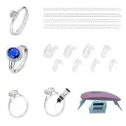3 Ways Ring Size Adjuster Set，Ring Guard With Insert & Spiral & Uv Resin For