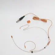 Brown Earset Headset Microphone For Shure Wireless Dark Color Mini 4Pin TA4F