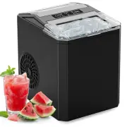 Countertop Ice Maker, Portable Ice Machine Self-Cleaning, 9 Cubes in 6 Mins, 26