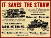 1905 Butterworth Universal Thresher Co. NEW Metal Sign: +Gas Engine, Trenton, NJ