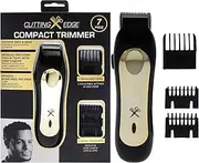 Cutting Edge Compact Trimmer by Barbasol for Men - 7 Pc Shaver, Travel Bag, Cleaning Brush, Oil, 3 Cutting Guides