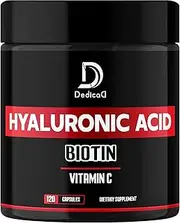 DEDICAD 3in1 Hyaluronic Acid Supplement 525Mg - Combined with Biotin & Vitamin C - 120 Capsules for 4 Months