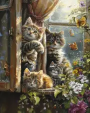 Diverse 8x10 Meow Masterpieces Cat Art Prints Feline Fine Art 21700919