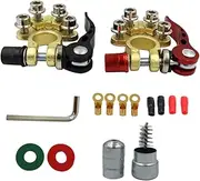 Anneome 1 Set Thick Auto Battery Terminal Connectors with Insulating Pads Cleaning Brush Quick Disconnect Clamps for Efficient Safe Battery Connections