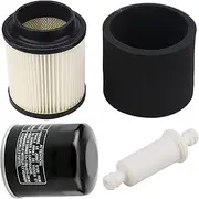 Hawkeye 300 Air Filter for Polaris Hawkeye 300 2x4 4x4 Sportsman 300 2006 2007 2008 2009 2010 2011 With Oil Filter KN303 2520799 3084963 Fuel Filter 2530009 3 packs