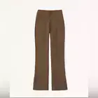 Aberbrombie & Fitch Women's Size XS Brown Ponte Split Hem Flare Pant NWT $70