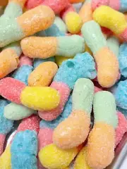 FREEZE DRIED SOUR Gummy Worms - Mixed Fruit Flavor