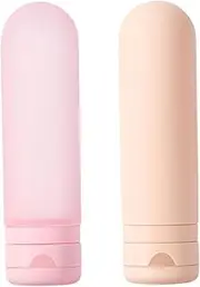 DECORNIJIA 2pcs Silicone Empty Bottle Shampoo Bottles Conditioner Travel Hand Small Cosmetic Containers Lotion Bottle