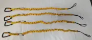 Lot of 4 NEW Hook2Loop Bungee Tethers, Carabiner 3M™ PYTHON 1500047 Yellow