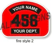 Fire Firefighter Engineer Helmet Shield sticker - Style 2 - Custom just for You!