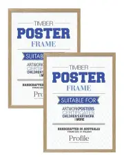 [Profile Australia] Australian Made Timber Poster Frame A1 2Pack in Natural Oak