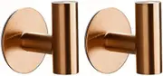 Bold and High Towel Hooks with Strong Adhesive Backing Waterproof Stainless Steel Towel Hooks Self Adhesive Holder, Rose Gold, No Punching