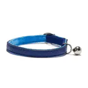 All Day Leather Stretch Cat Collar Navy 18-25cm