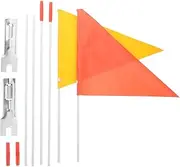 FOYTOKI Heavy Duty Children's Bicycle Flag Fiberglass Flagpole Safety Flags Bike Accessories for Boys and Girls Reflective Visible