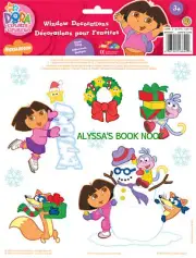 DORA THE EXPLORER ~HOLIDAY WINDOW DECORATIONS STATIC CLINGS~