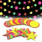 Glow Neon Paper Garland Balloon Glow in The Dark 80S Supplies Light Party UV