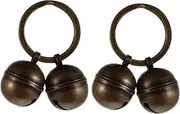 Loud Retro Design 2 Pack Cat Dog Collar Keychain Bells Pet Training Accessories