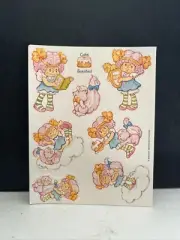 Vintage 80’s AGC Strawberry Shortcake Scratch & Sniff Sticker Sheet - CAKE - HTF