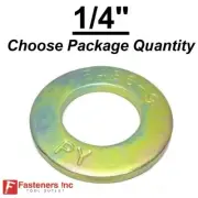 1/4" F436 SAE Structural Yellow Zinc Plated Hardened Flat Washers for A325 A490