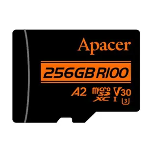 【Apacer 宇瞻】256GB microSDXC TF U3 V30 A2 記憶卡(支援4K Ultra HD)