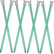 DINHEAROM 8Pcs Durable Outdoor Stakes Heavy Duty Camping Tent Pegs for Beach Picnic Essential Alloy Tent Nails with Resistance Easy to Use Store