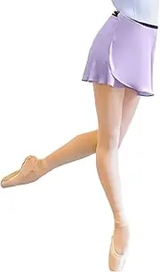 [Tacherlia] Ballet Wrap Skirt Women Tie-Up One-Piece Elastic Waistband Short Dance Skirt
