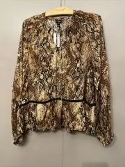 BNWT River Island Snake Print Tunic Boho Top - size 10