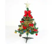 Mini Christmas Tree，Artificial Christmas Tree, Fake Christmas Tree, 60cm Table Christmas Tree, Small Christmas Tree for Christmas Decoration with Metal S