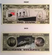 RARE: RMS TITANIC 1 Million Dollar Novelty Note, Ships, Buy 5 Get one FREE, Gift
