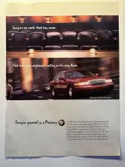 1998 Mercury Grand Marquis Magazine Print Ad Six Seats, Front Row Advertisement