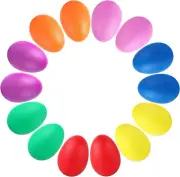 Augshy 14 PCS Plastic Egg Shakers Percussion Musical Egg Maracas Easter Egg Kids