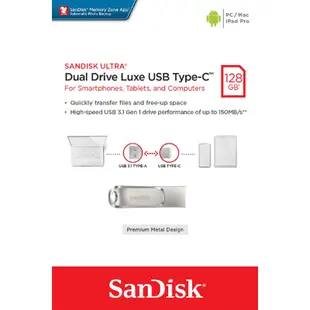 SanDisk 128GB 128G Ultra Luxe TYPE-C SDDDC4 OTG USB 雙用 隨身碟