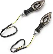 Motorcycle Indicators Flowing Turn Signal Lights 12 LED Amber Lights 1 Pair Motorcycle Turn Signal Waterproof