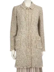 Wool Tweed Long Coat